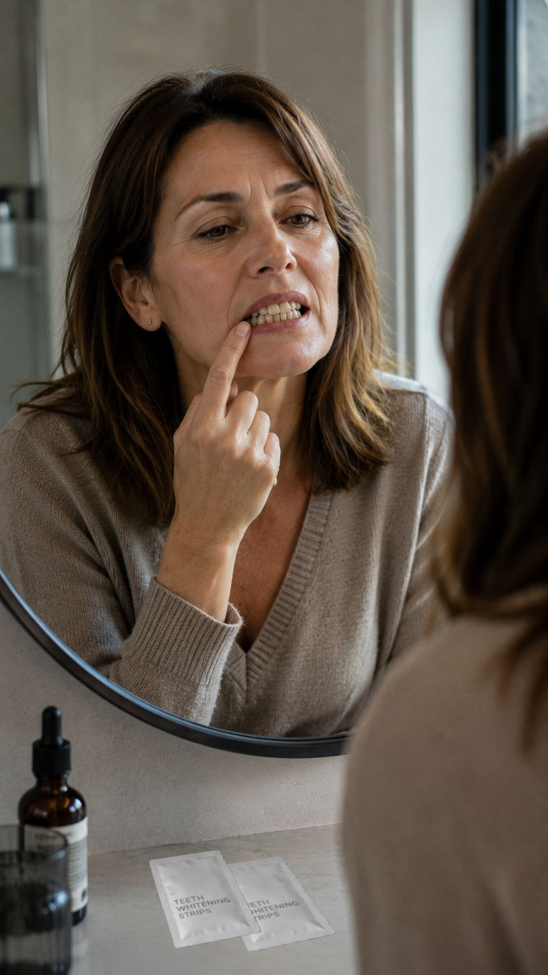 Dents jaunies avec le temps