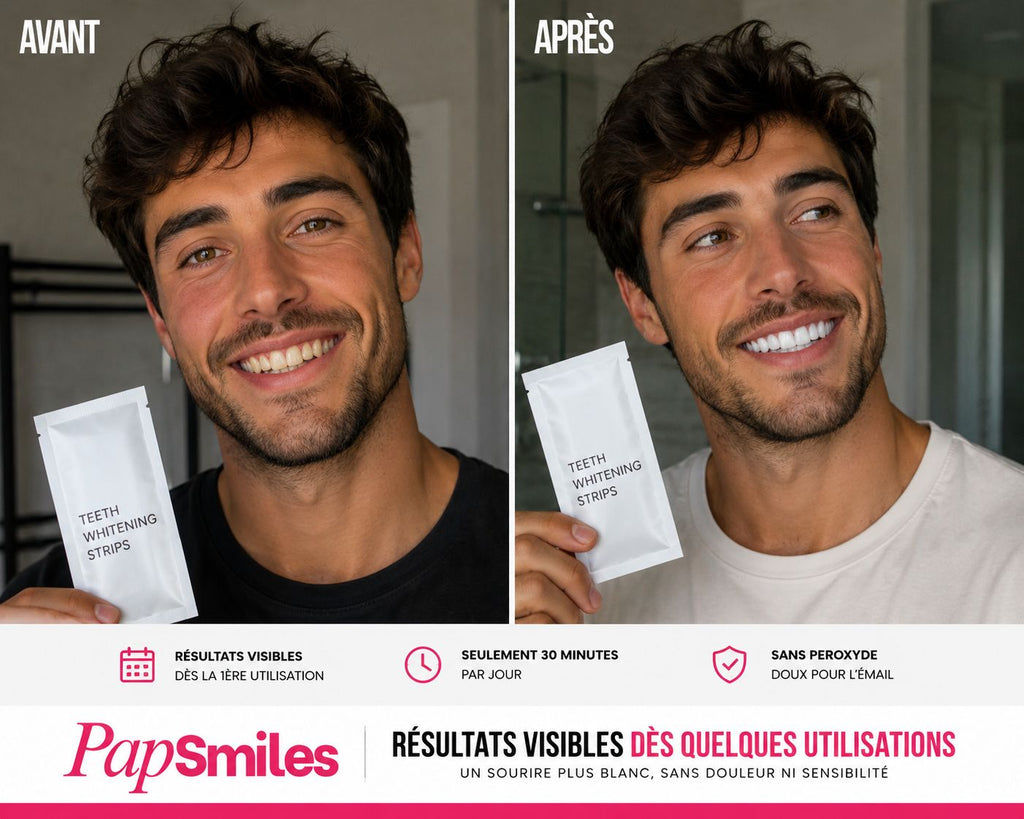 PAPSMILES® Bandes Blanchissantes PAP+ Sans Peroxyde